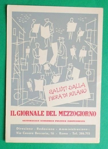 Cartolina Milano - Saluti dalla Fiera di Milano - 1960