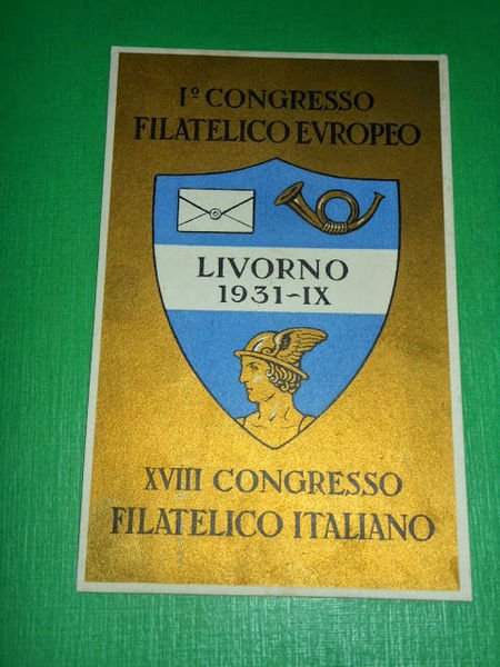 Cartolina Livorno - I° Congresso Filatelico Europeo - XVIII Congresso … | Immagine principale