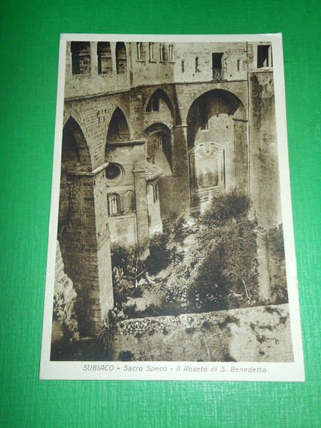 Cartolina Subiaco - Sacro Speco - Il Roseto di S. …