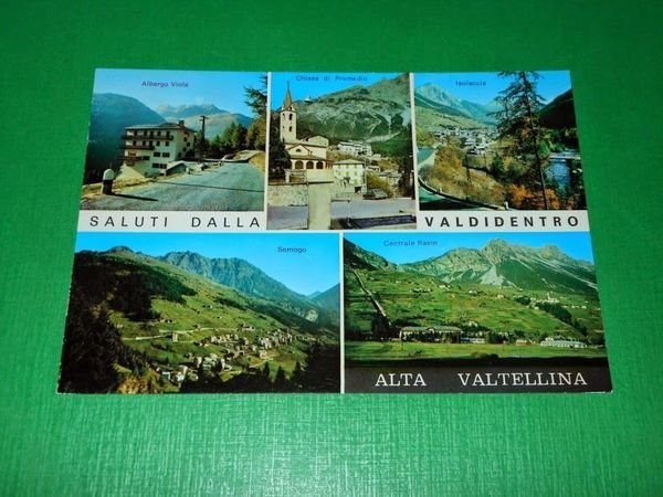 Cartolina Saluti dalla Valdidentro - Alta Valtellina - Vedute diverse …