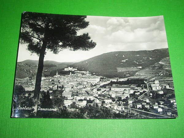Cartolina Spoleto - Panorama generale 1961