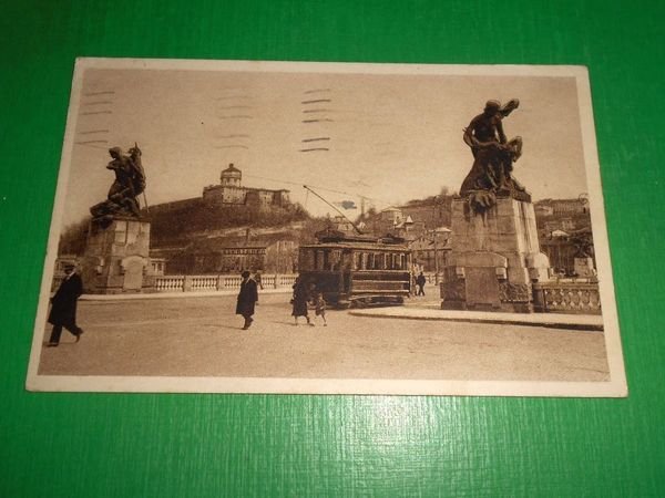 Cartolina Torino - Ponte Umberto I° e Monte Cappuccini 1935. | Immagine principale