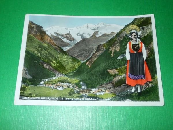 Cartolina Gressoney ( Valle d' Aosta ) - Panorama e …