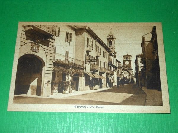 Cartolina Chivasso - Via Torino - 1941