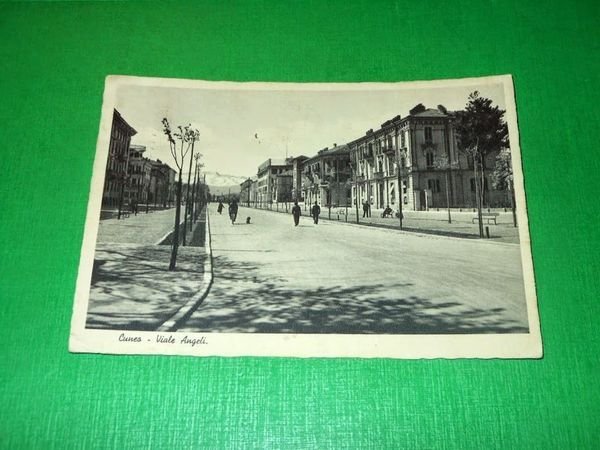 Cartolina Cuneo - Viale Angeli 1940