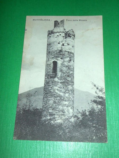 Cartolina Buttigliera Alta - Torre della Bicocca 1928