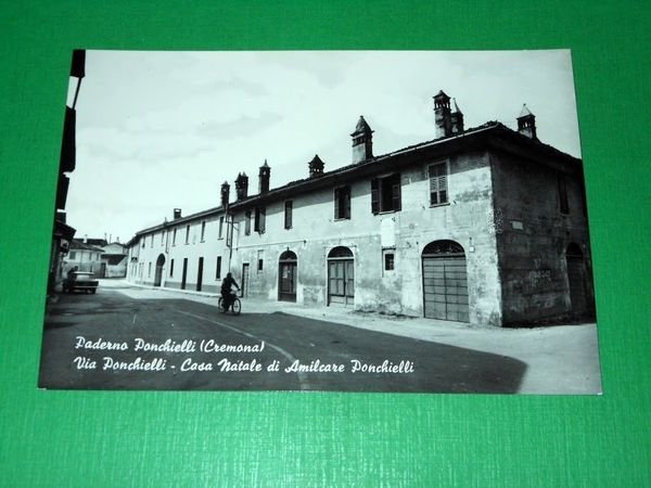 Cartolina Paderno Ponchielli ( Cremona ) - Via Ponchielli - …