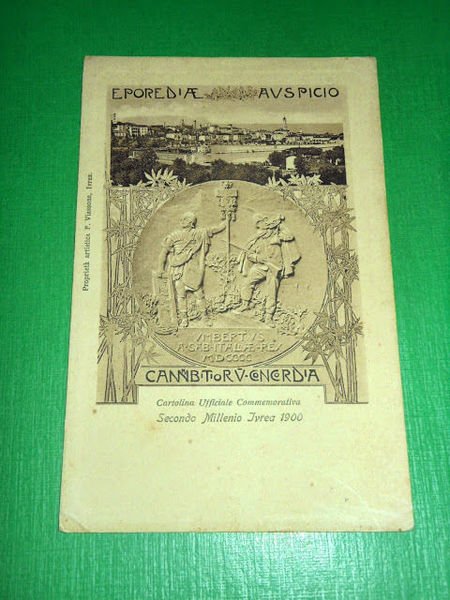 Cartolina Ufficiale Commemorativa Secondo Millenio Ivrea 1900