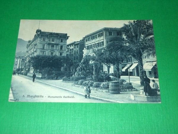 Cartolina S. Margherita ( Genova ) - Monumento a Garibaldi …