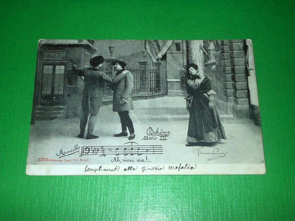 Cartolina Opera Lirica - Giacomo Puccini - La Bohème 1901 … | Immagine principale