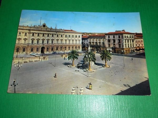 Cartolina Sassari - Piazza Italia 1967