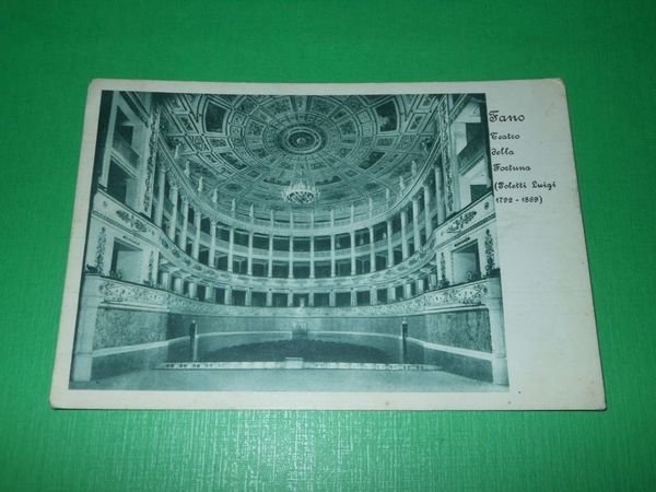 Cartolina Fano - Teatro della Fortuna ( interno ) 1940