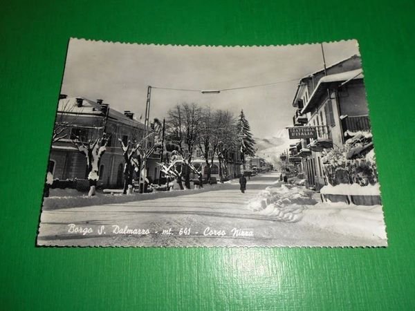 Cartolina Borgo San Dalmazzo - Corso Nizza 1956