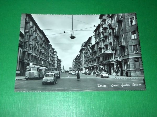 Cartolina Torino -- Corso Giulio Cesare 1950 ca