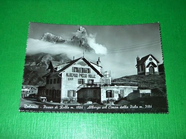 Cartolina Dolomiti - Passo di Rolle - Albergo col Cimon …