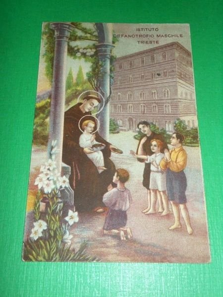 Cartolina Trieste - Istituto Orfanotrofio Maschile 1934