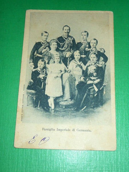 Cartolina Famiglia Imperiale di Germania 1910 ca