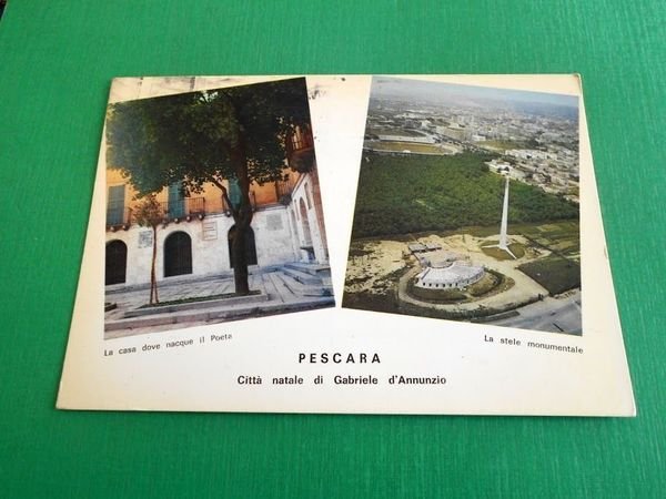 Cartolina Pescara - Casa natale di G. D'Annunzio e scorcio … | Immagine Gallery 1
