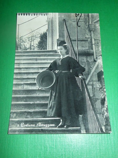 Cartolina Costume Abruzzese - Scanno ( L'Aquila ) 1959.