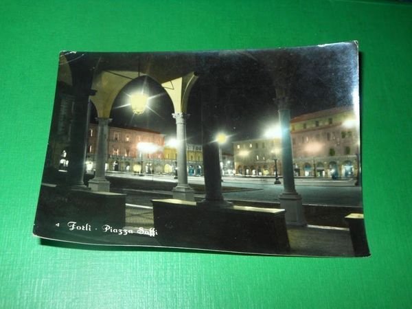 Cartolina Forlì - Piazza Saffi 1956.