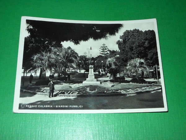 Cartolina Reggio Calabria - Giardini Pubblici 1941.