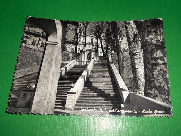 Cartolina Santuario N. S. dell' acquasanta - Scala Santa 1955.