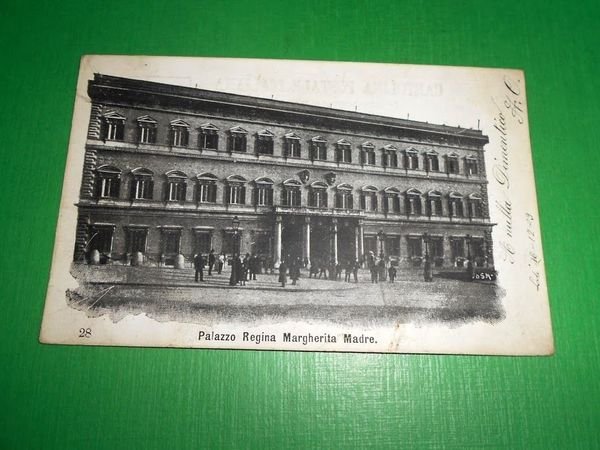 Cartolina Roma - Palazzo Regina Margherita Madre 1902