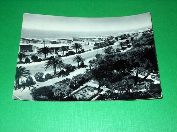 Cartolina Marina di Massa - Lungomare 1957