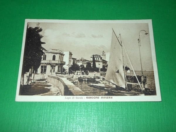 Cartolina Lago di Garda - Gardone Riviera - Particolare 1925 …