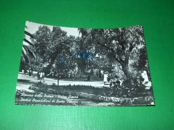 Cartolina Pietra Ligure - Istituti Ospedalieri di Santa Corona 1953.