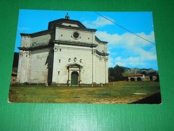 Cartolina Visso - Basilica di Macereto 1980.