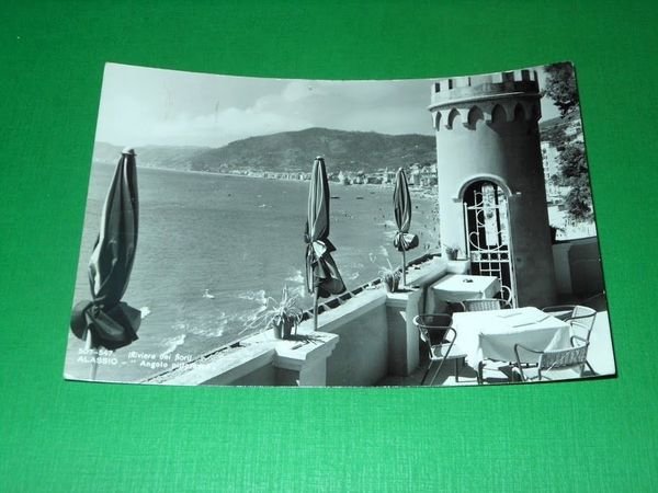 Cartolina Alassio - Angolo pittoresco 1954.