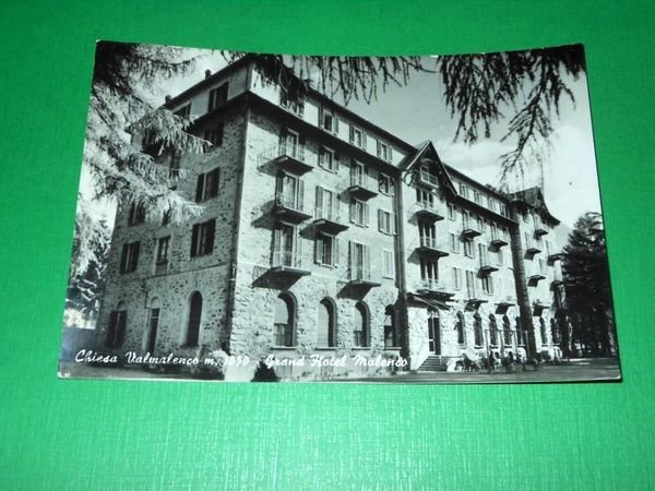 Cartolina Chiesa Valmalenco - Grand Hotel Malenco 1968.