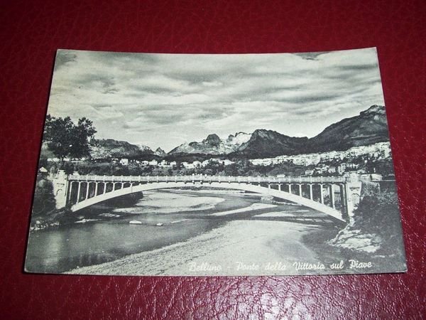 Cartolina Belluno - Ponte della Vittoria sul Piave 1958 | Immagine principale