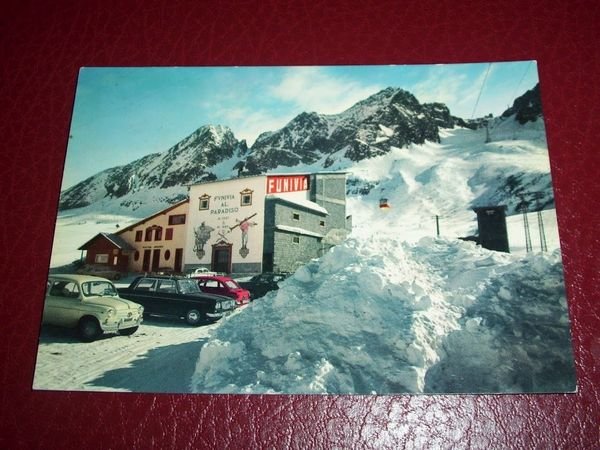 Cartolina Passo del Tonale - La Funivia e la discesa …