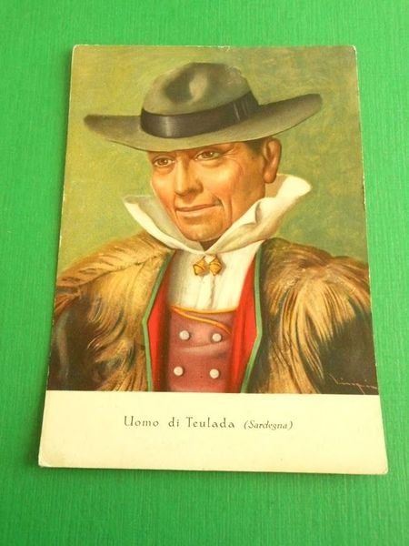 Cartolina Costumi Sardi - Uomo di Teulada 1955 | Immagine principale