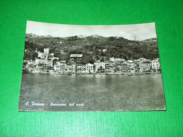 Cartolina S. Terenzo - Panorama dal mare 1955 ca.