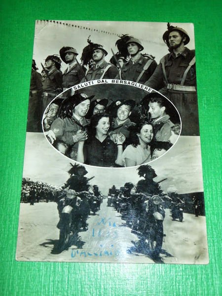 Cartolina Militaria - Saluti dal Bersagliere - Vedute diverse 1955.