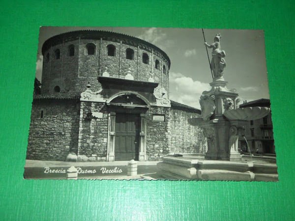 Cartolina Brescia - Duomo Vecchio 1957.
