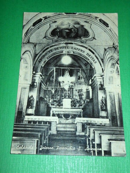 Cartolina Caldirola - Interno Parrocchia S. Antonio 1965 ca.