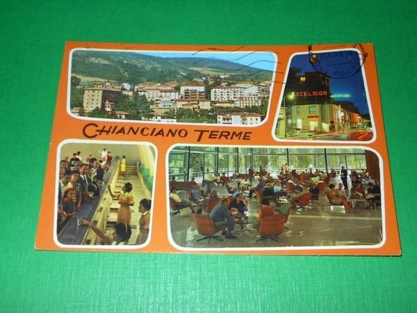 Cartolina Chianciano Terme - Vedute diverse 1988.