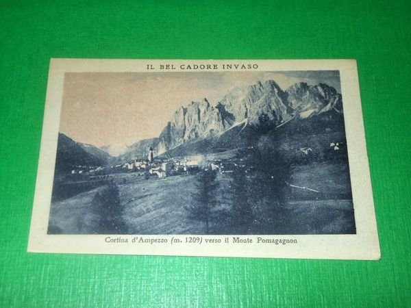 Cartolina Cortina d'Ampezzo verso il Monte Pomagagnon 1920 ca #1. | Immagine Gallery 1