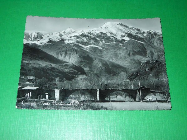 Cartolina Cuorgnè - Ponte Vecchio sull' Orco 1951. | Immagine principale