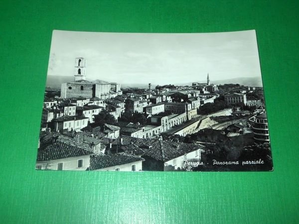 Cartolina Perugia - Panorama parziale 1950 ca
