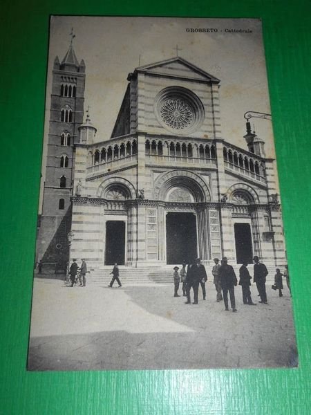 Cartolina Grosseto - Cattedrale 1914
