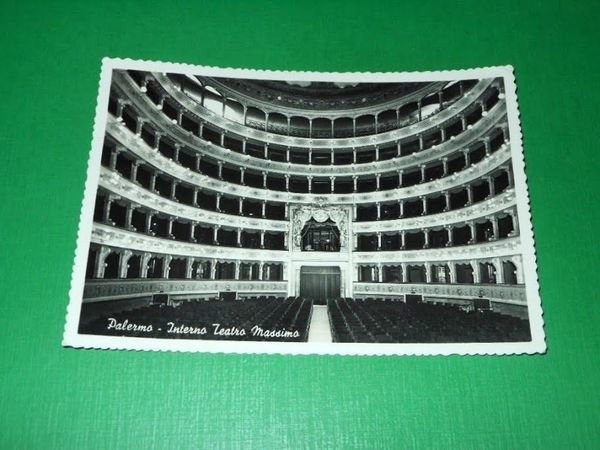 Cartolina Palermo - Interno Teatro Massimo 1961