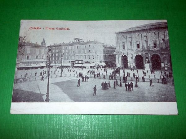Cartolina Parma - Piazza Garibaldi 1914 ca