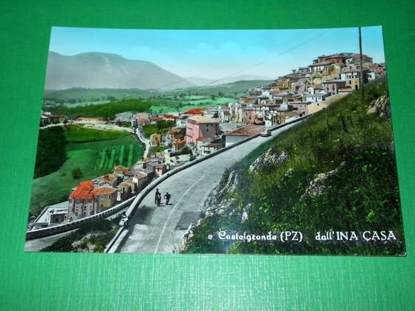 Cartolina Castelgrande ( Potenza ) - Panorama dall' Ina Casa …