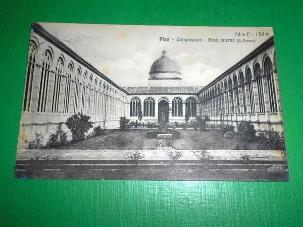 Cartolina Pisa - Camposanto ( area interna ) 1915