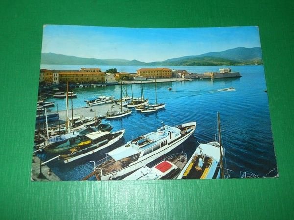 Cartolina Isola d' Elba - Portoferraio - Panfili in porto …